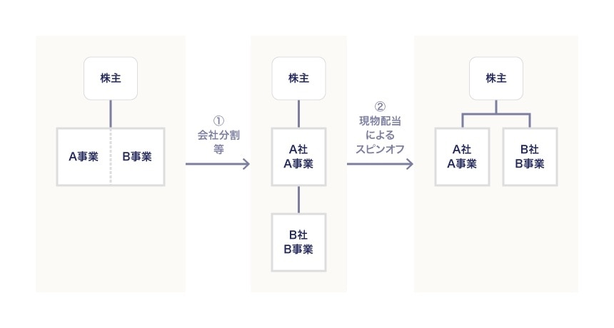 新設分割型分割または株式分配を利用したスピンオフ税制
