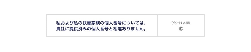 扶養控除等申告書に貼るシールの例