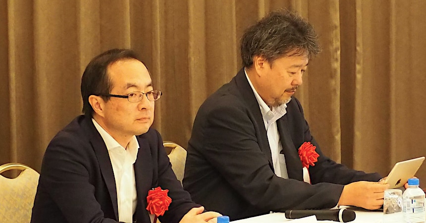 写真左から淵邊善彦氏（ベンチャーラボ法律事務所 代表弁護士）、北島敬之氏（ユニリーバ・ジャパン・ホールディングス 代表取締役）