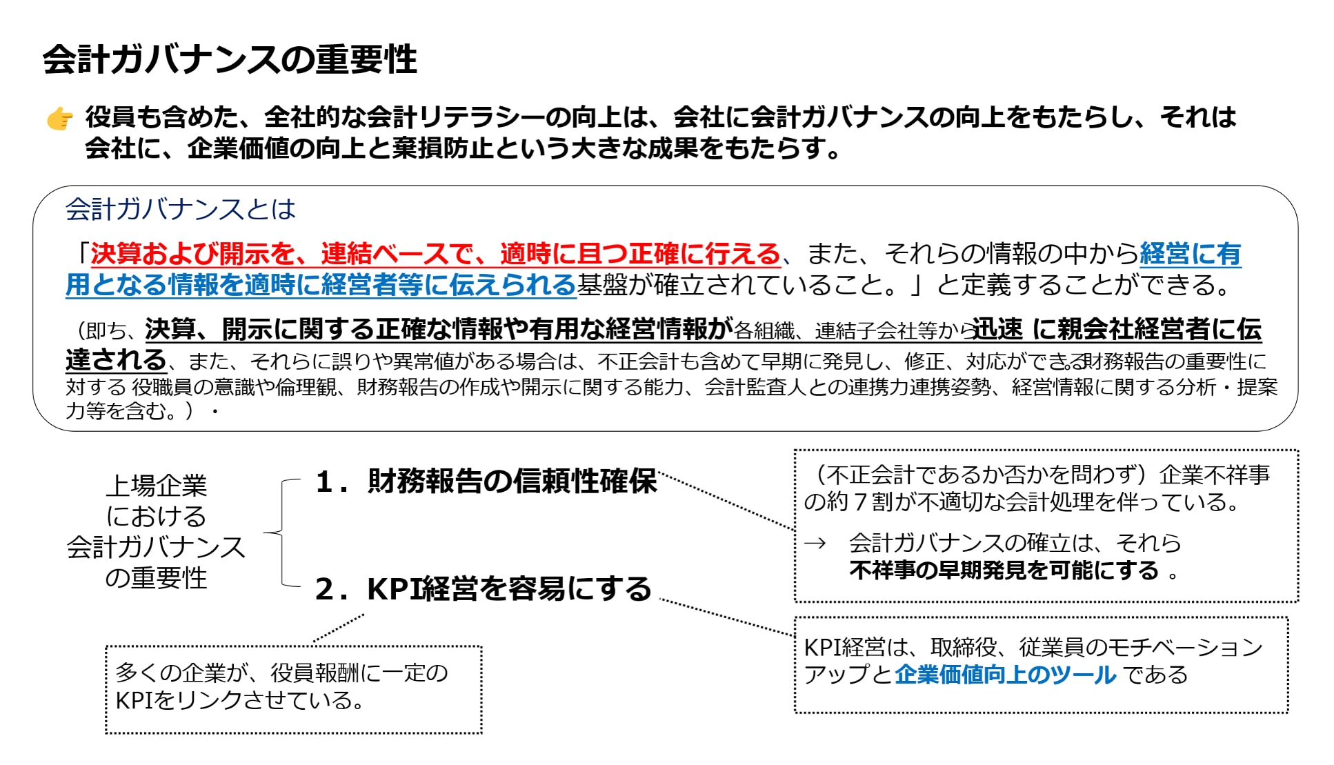 会計ガバナンスの重要性
